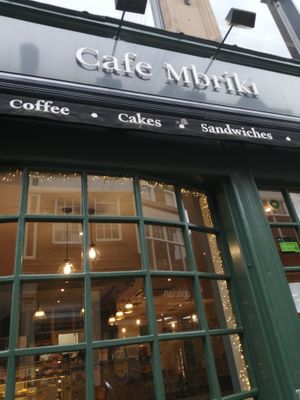 Outside at Cafe Mbriki in Leicester