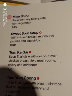 beware miso soup is not vegetarian/vegan at Akakiko in Vienna