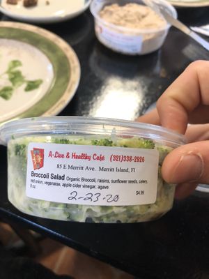 Brocoli salad ++ at A-Live & Healthy Cafe in Merritt Island