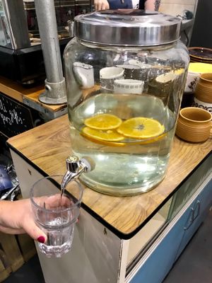 Free orange infused water at Deli Flavour - Silver Arcade in Leicester