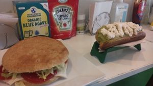 sandwiches at Emporio Vegetal in Santiago