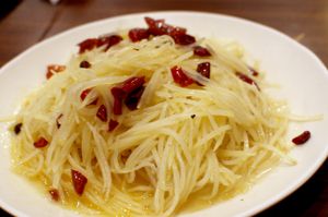 Hot and sour potato at Shandong Mama in Melbourne