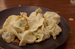 Pan fried zucchini dumplings at Shandong Mama in Melbourne
