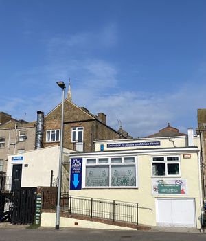 View from the car park at The Wallflower Cafe in Herne Bay