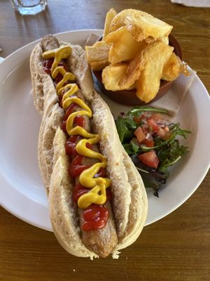 Hot dog and triple cook chips are insane!  at The Wallflower Cafe in Herne Bay