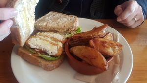 Fish finger sarnie at The Wallflower Cafe in Herne Bay