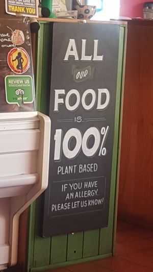 Signage at The Wallflower Cafe in Herne Bay