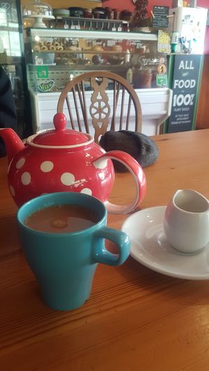 Huge pot o tea at The Wallflower Cafe in Herne Bay