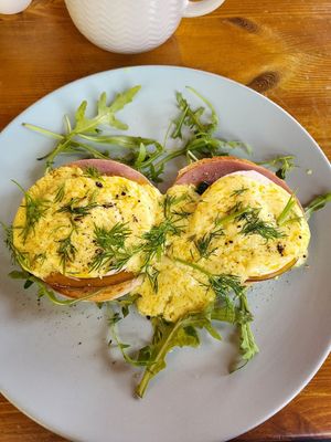 “Eggs” Benedict for Mother’s Day breakfast at The Wallflower Cafe in Herne Bay