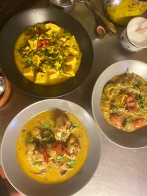 Selection of curries for one of our pop up curry nites at The Wallflower Cafe in Herne Bay