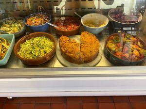 Our deli counter with delicious salads to make your Buddha bowl or add to your meal  at The Wallflower Cafe in Herne Bay