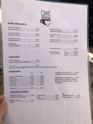 drinks  at Cafe Herzstück in Goerlitz