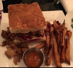 Jackfruit on focaccia bread at The Coronado PHX in Phoenix