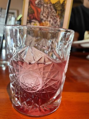 Mezcal Old Fashioned with cherry syrup  at The Coronado PHX in Phoenix