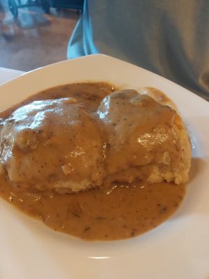 Two biscuits and gravy at The Coronado PHX in Phoenix