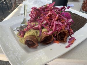 Jackfruit and potatoe flautas  at The Coronado PHX in Phoenix