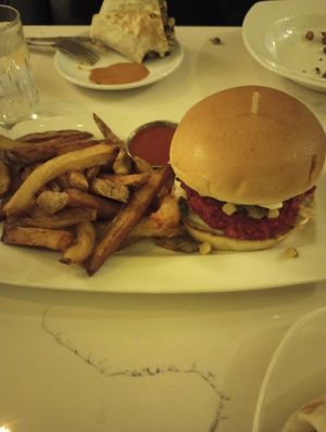Beet burger and fries #Veganuary at The Coronado PHX in Phoenix