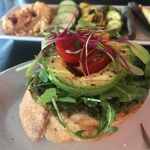 avo toast and hummus plate at The Coronado PHX in Phoenix