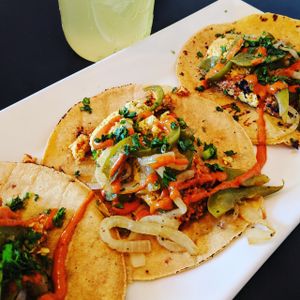 Tofu tacos with quinoa & hemp seeds chorizo at The Coronado PHX in Phoenix