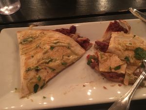 Bean Quesadilla, partially eaten (couldn’t wait) super tasty!! One of my favs!! at The Coronado PHX in Phoenix