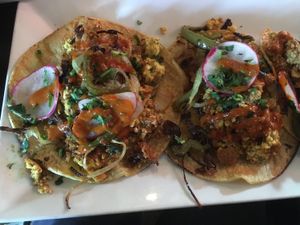 The chorizo tacos (with tofu) at The Coronado PHX in Phoenix