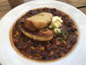 Chili and awesome cornbread  at The Coronado PHX in Phoenix