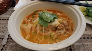 pho nam sa te (spicy pho with mushrooms) at An Nhien - Nguyen Van Thu in Ho Chi Minh City