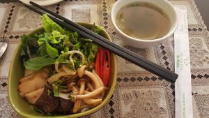 Pho Tron (Dry pho with the broth on the side) at An Nhien - Nguyen Van Thu in Ho Chi Minh City
