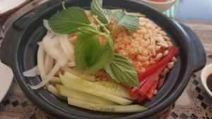 com nieu (rice and veg served in hotpot) at Lau Nam Chay An Nhien - Ward Da Kao in Ho Chi Minh City