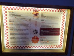 total menu (most not vegan) at Barbis in Eilat