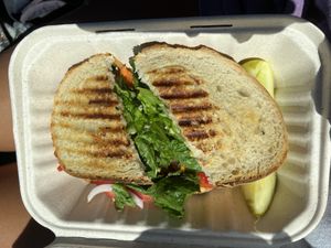vegan veggie panini   at Green Mountain Natural Foods in Newport