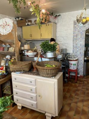 Kitchen at Oum Falafel in Lille