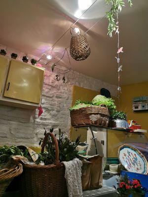 Inside the restaurant at Oum Falafel in Lille