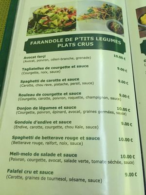 Les plats crus  at Biofresh in Mulhouse