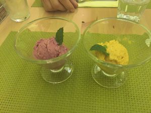 Sorbet framboise et citron maison at Biofresh in Mulhouse