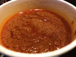 The legendary home made curry sauce  at A Little Piece of Sky in Newcastle Upon Tyne