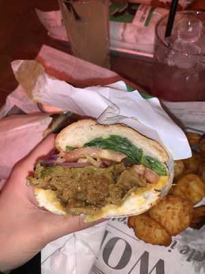 Schawarma sandwich   at Shuffle Pub in Tel Aviv