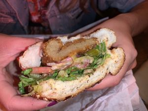 Schnitzel Sandwich   at Shuffle Pub in Tel Aviv