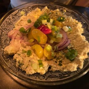 Vegan egg salad   at Shuffle Pub in Tel Aviv