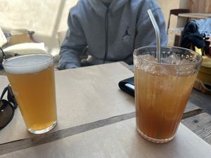 Artisanal apple juice and beer  at Marcel et Suzon in Belfort