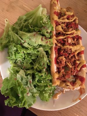 Hot dog vegan  at Marcel et Suzon in Belfort