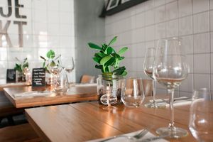 The back of restaurant Catootje aan de Markt at Catootje aan de Markt in Leiden