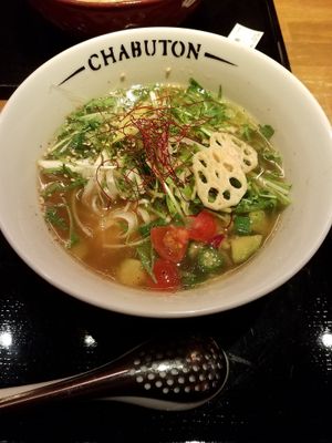 Vegan ramen at Chabuton in Kyoto