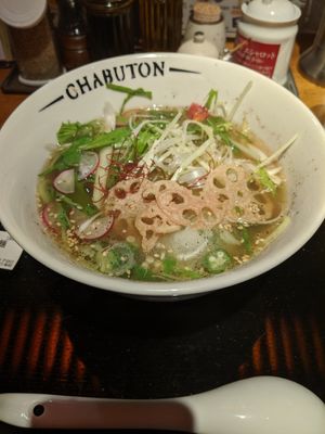 Veg ramen at Chabuton in Kyoto