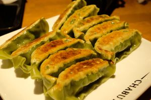 Veggie Gyoza at Chabuton in Kyoto