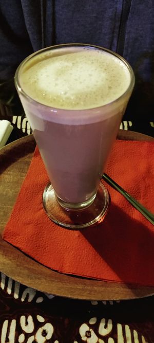 Hot chocolate with coconut milk at Cafe Bali in Saarbrucken