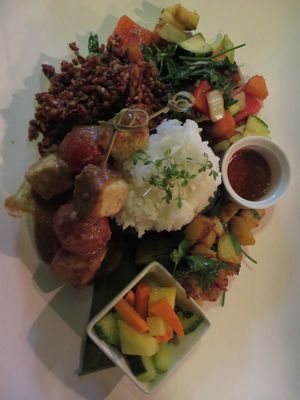 Nasi rames (vegan) at Cafe Bali in Saarbrucken