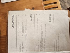 Menu at Belil Sabores de Chiapas in San Cristobal De Las Casas