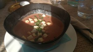 Beetroot soup at Kunstküche in Krefeld