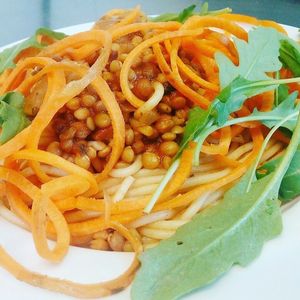 Pasta mit Linsen at Kunstküche in Krefeld